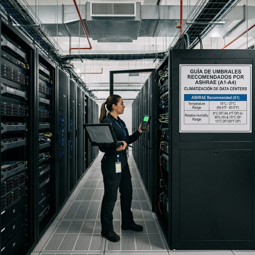 ASHRAE y la climatización de data centers: guía de umbrales recomendados