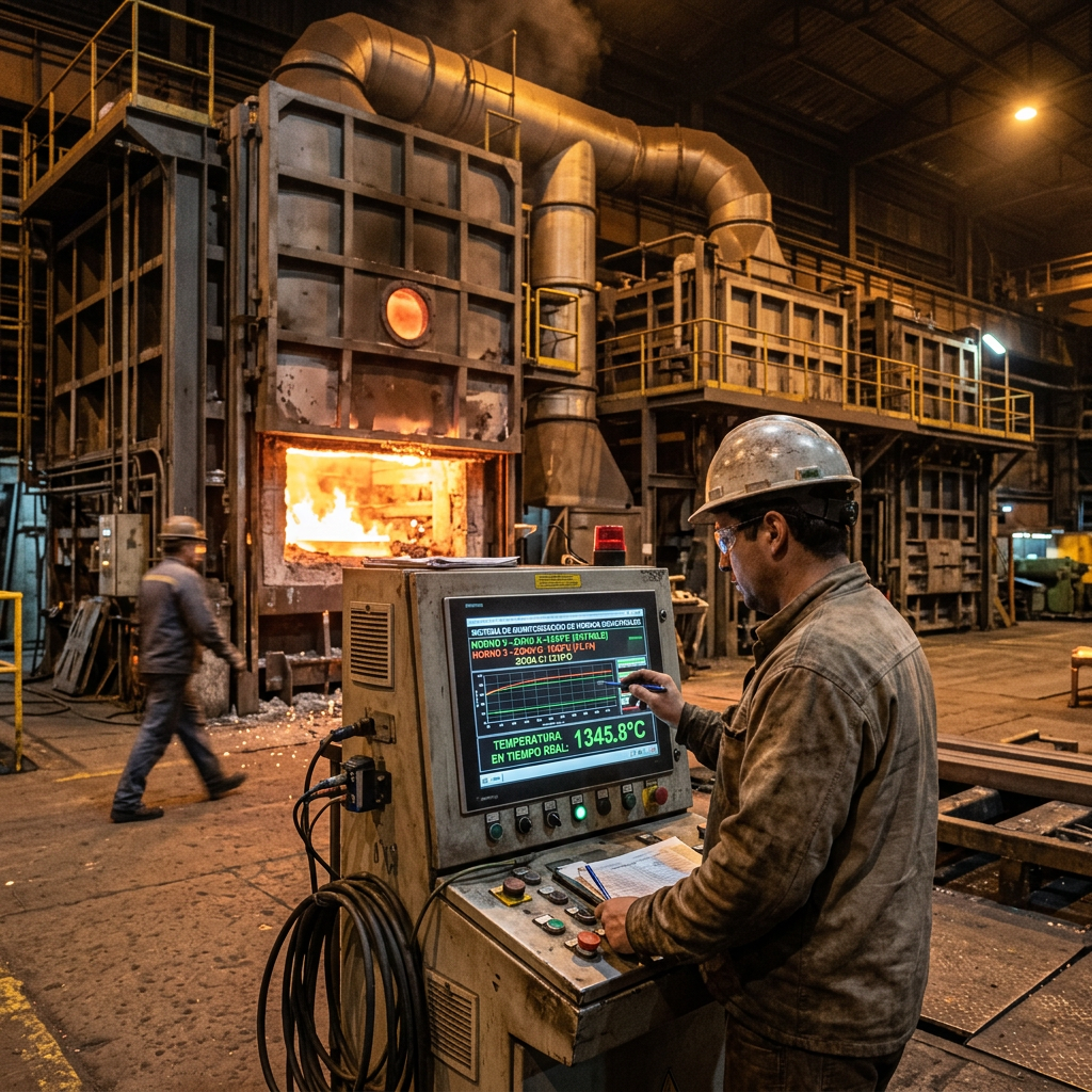 Monitorización de hornos industriales: temperatura en tiempo real