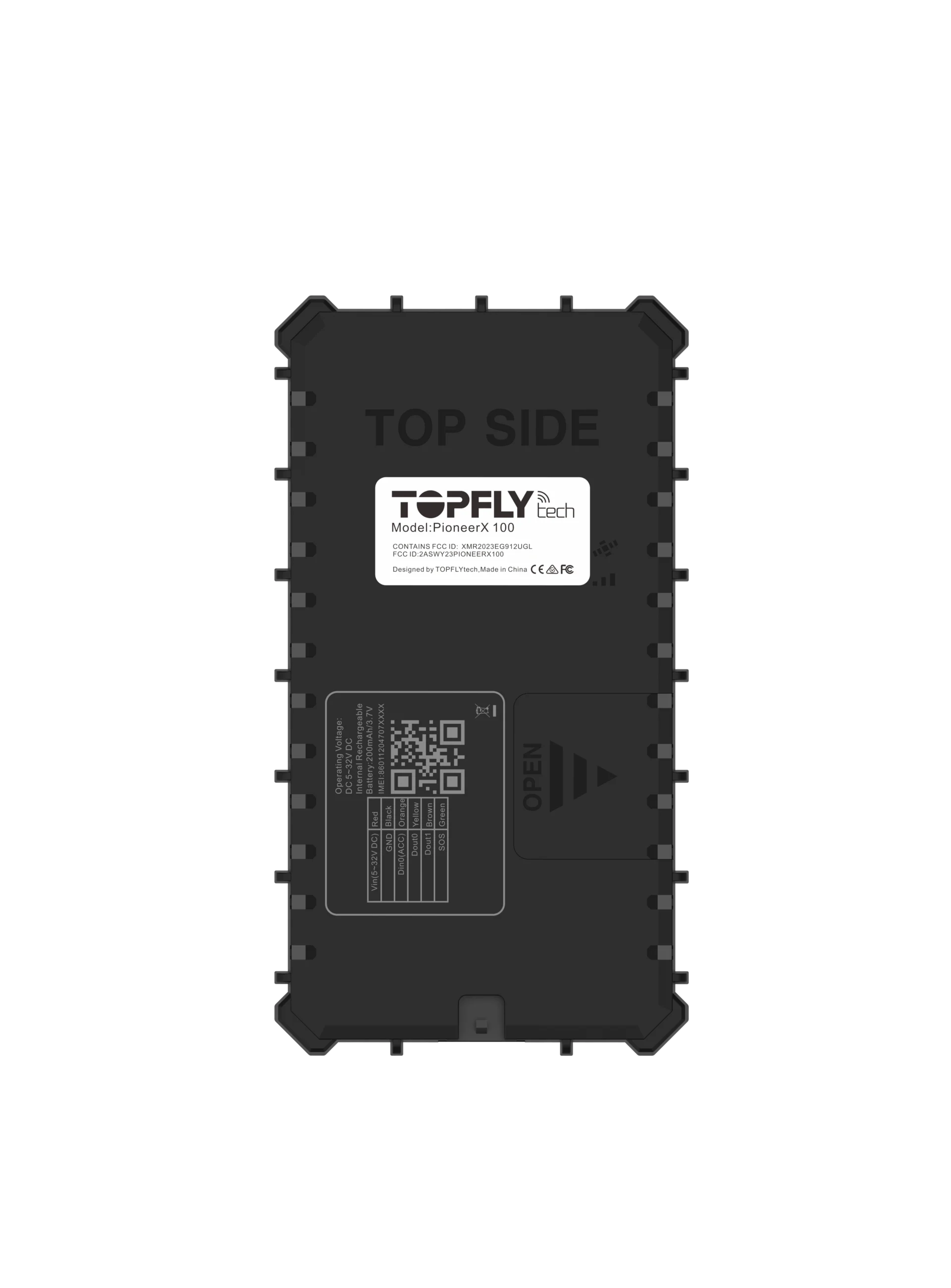 Tracker GPS PioneerX 100 TopFlytech: cableado estándar para flota comercial