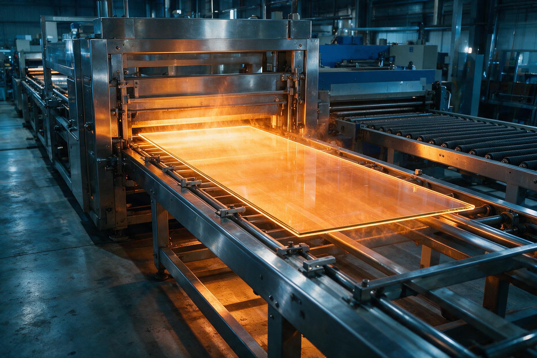 Horno de la línea de producción en una industria del vidrio monitorizada por Anukys